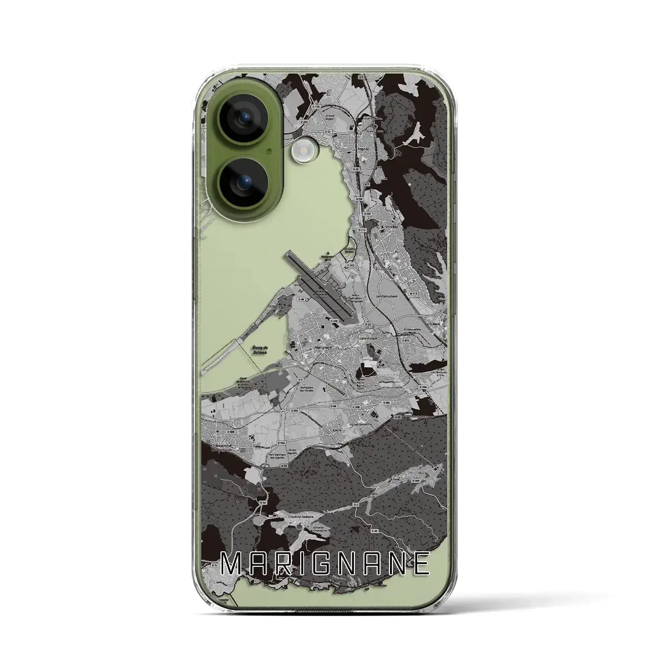 【マリニャーヌ（フランス）】地図柄iPhoneケース（クリアタイプ）