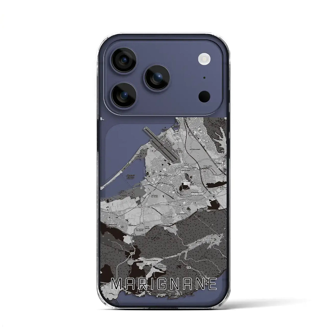 【マリニャーヌ（フランス）】地図柄iPhoneケース（クリアタイプ）