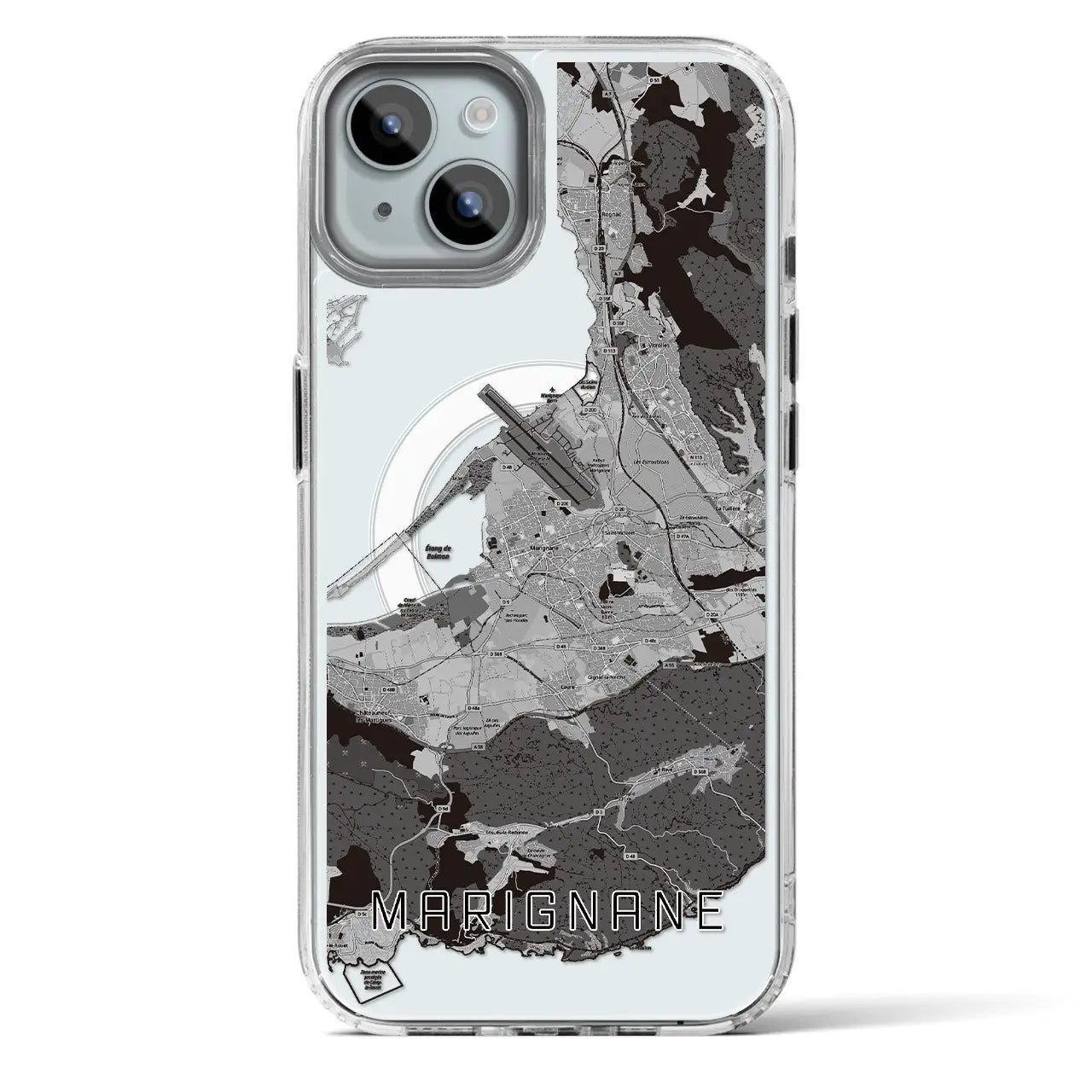 【マリニャーヌ（フランス）】地図柄iPhoneケース（MagSafeタイプ）