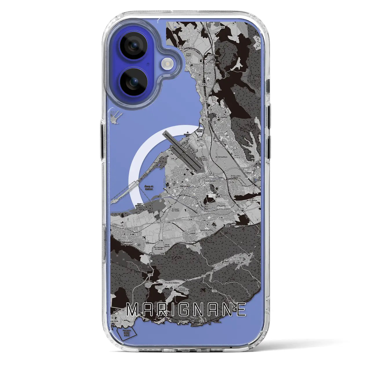 【マリニャーヌ（フランス）】地図柄iPhoneケース（MagSafeタイプ）