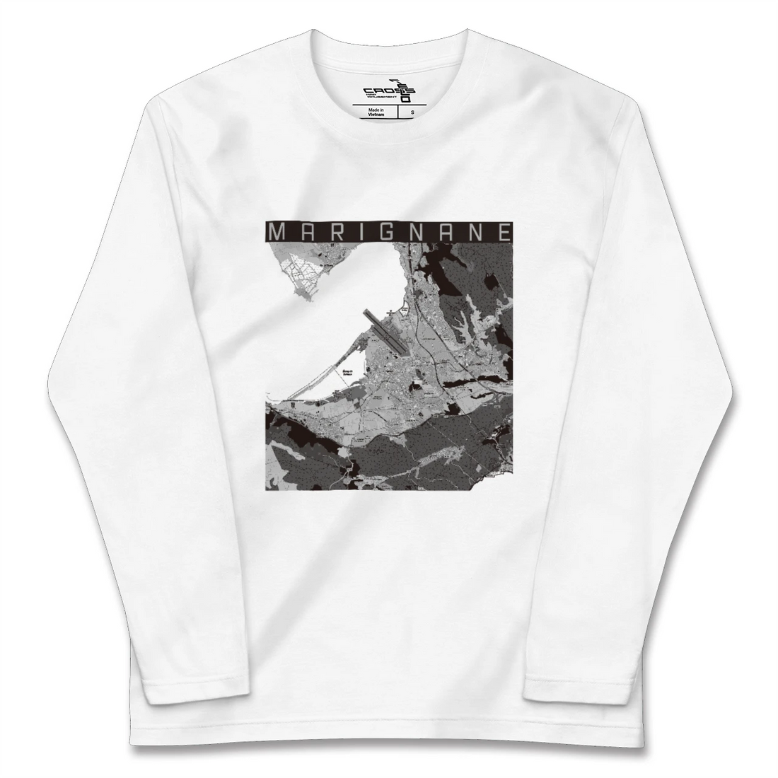 【マリニャーヌ（フランス）】地図柄ロングスリーブTシャツ