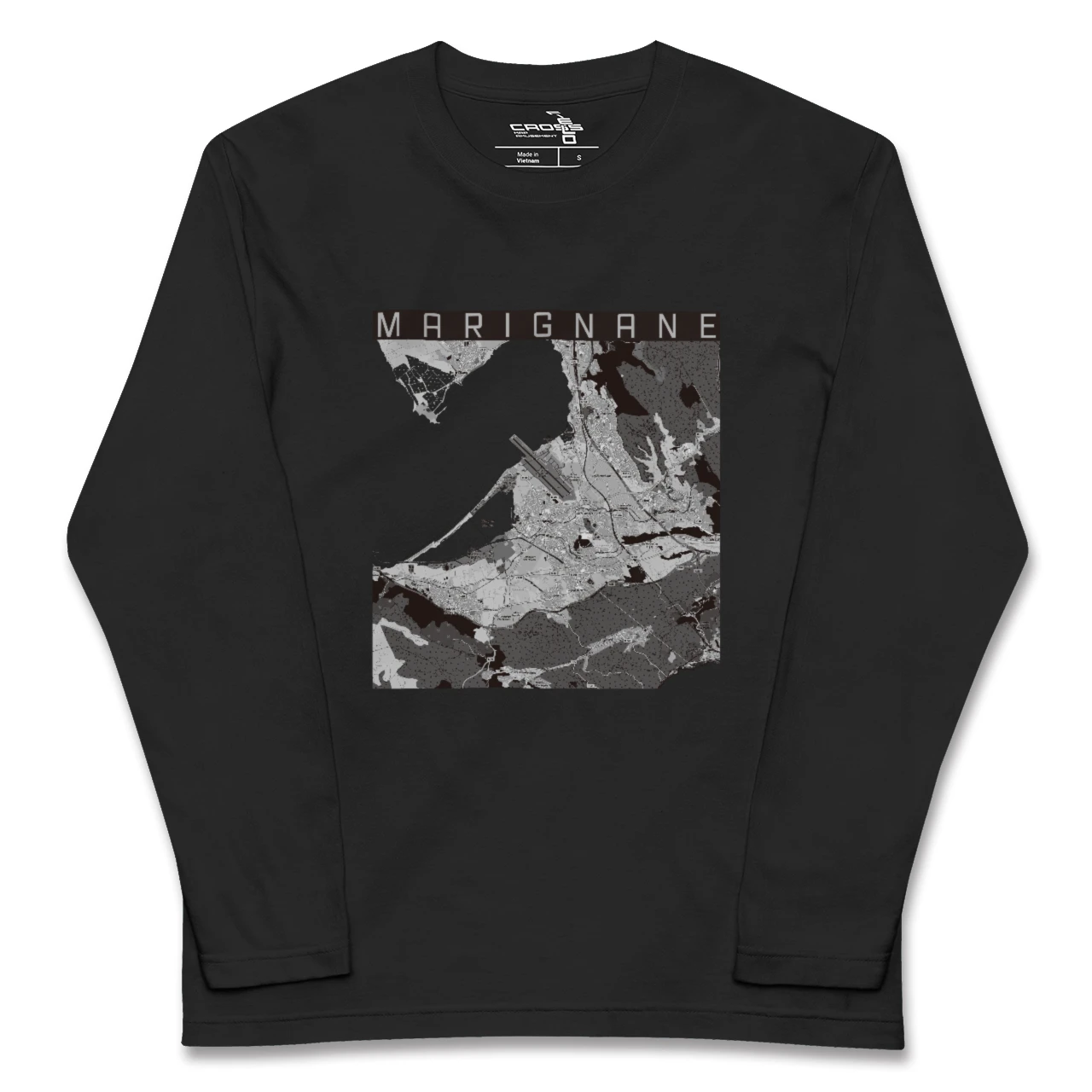 【マリニャーヌ（フランス）】地図柄ロングスリーブTシャツ