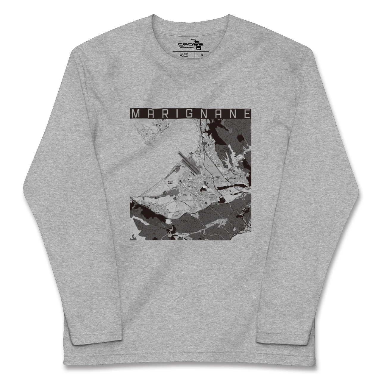【マリニャーヌ（フランス）】地図柄ロングスリーブTシャツ