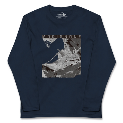【マリニャーヌ（フランス）】地図柄ロングスリーブTシャツ