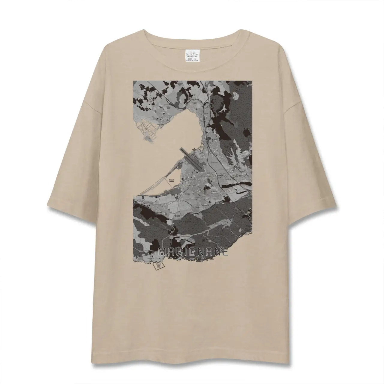 【マリニャーヌ（フランス）】地図柄ビッグシルエットTシャツ