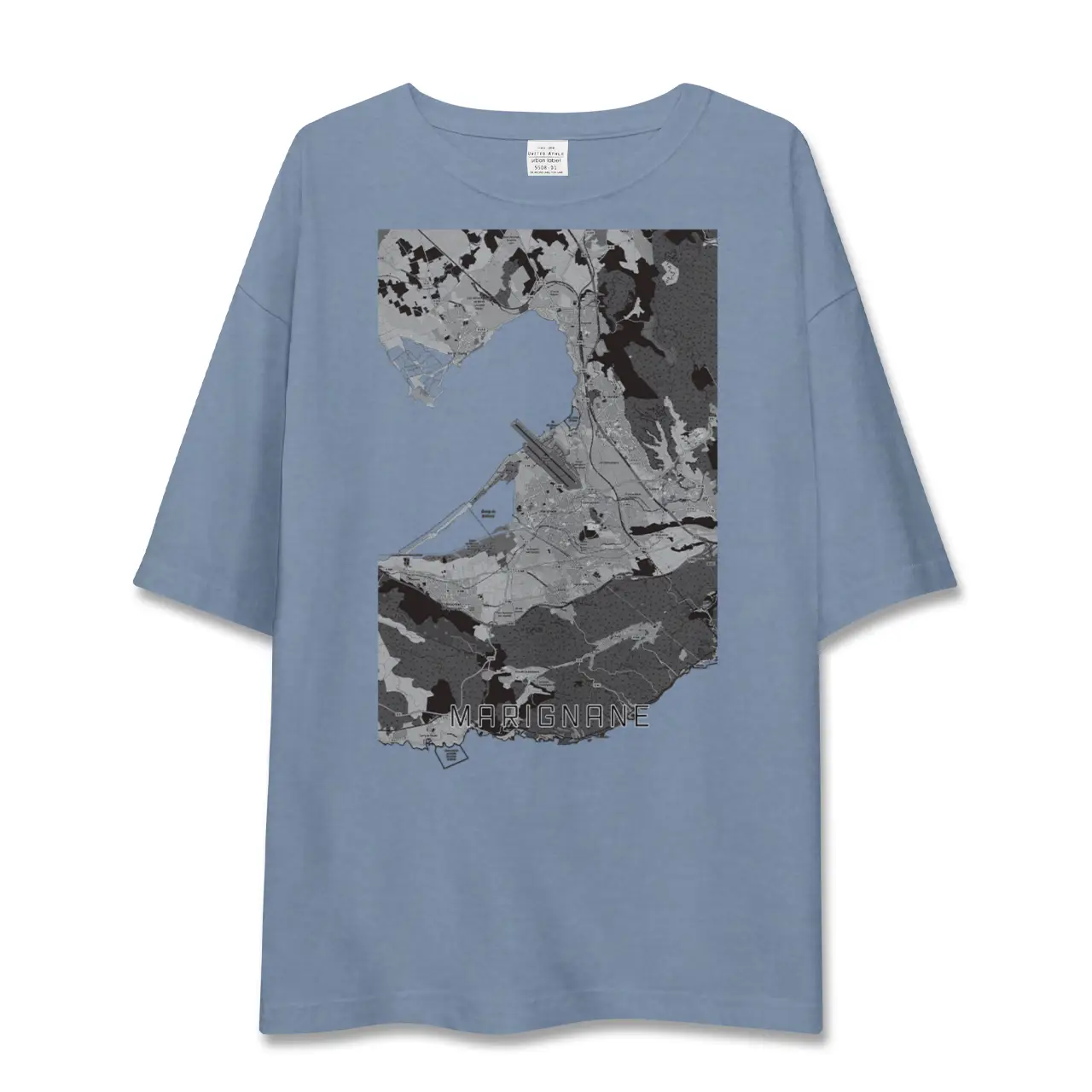 【マリニャーヌ（フランス）】地図柄ビッグシルエットTシャツ
