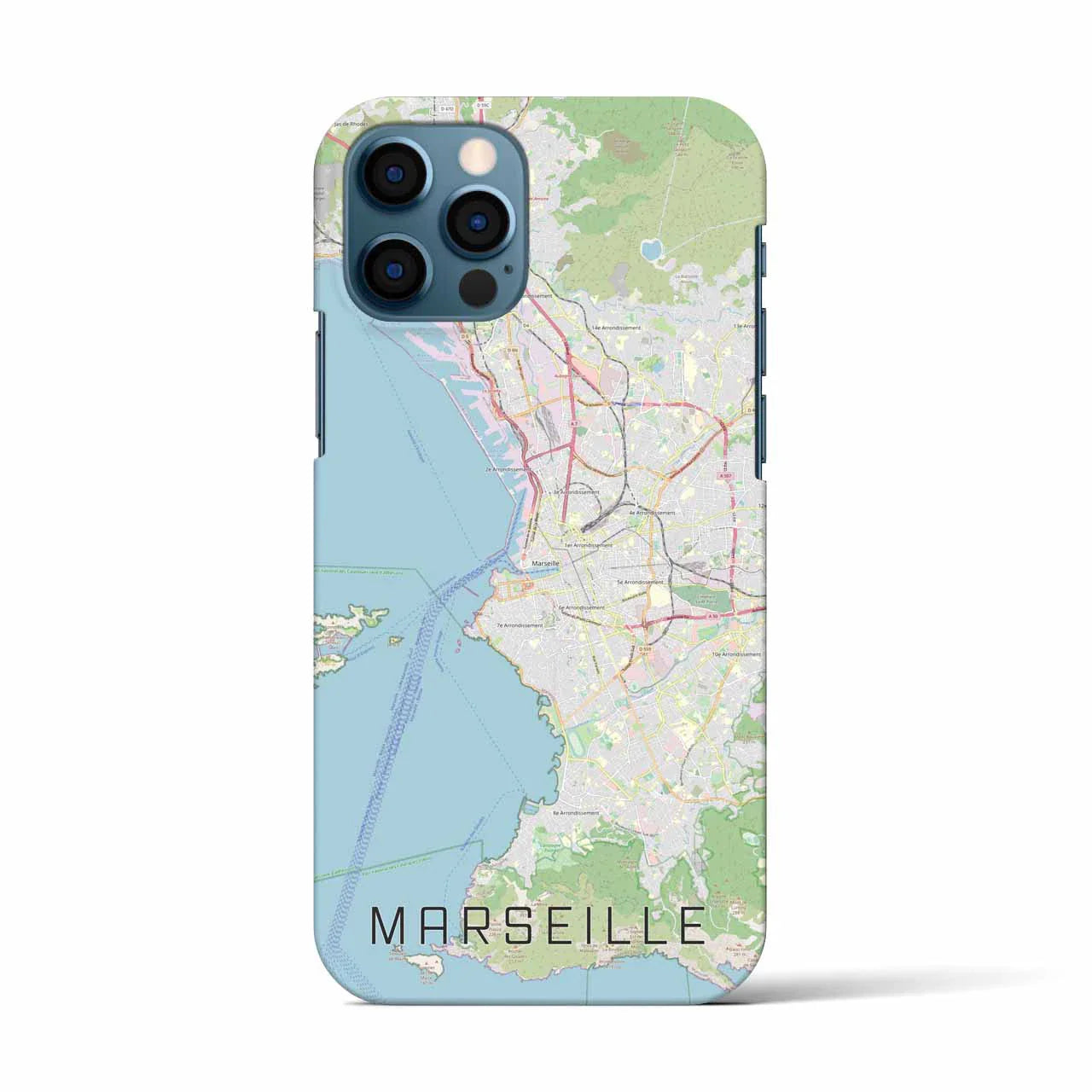 【マルセイユ（フランス）】地図柄iPhoneケース（バックカバータイプ）