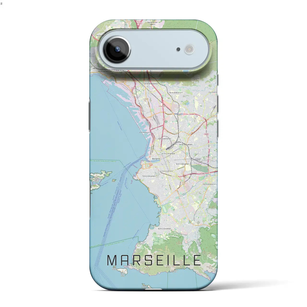 【マルセイユ（フランス）】地図柄iPhoneケース（バックカバータイプ）