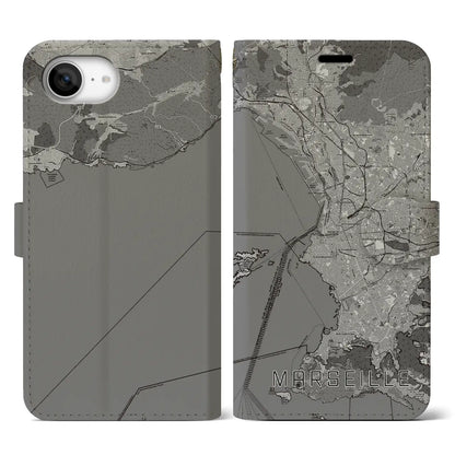 【マルセイユ（フランス）】地図柄iPhoneケース（手帳タイプ）