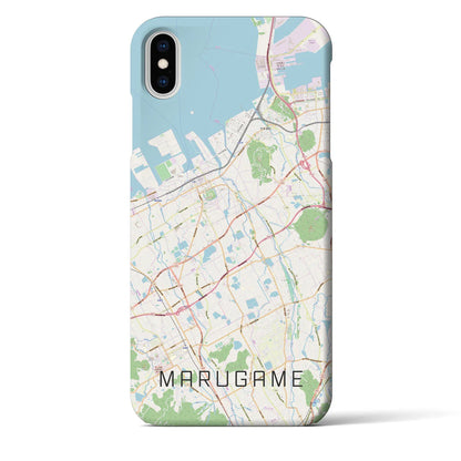 【丸亀（香川県）】地図柄iPhoneケース（バックカバータイプ）