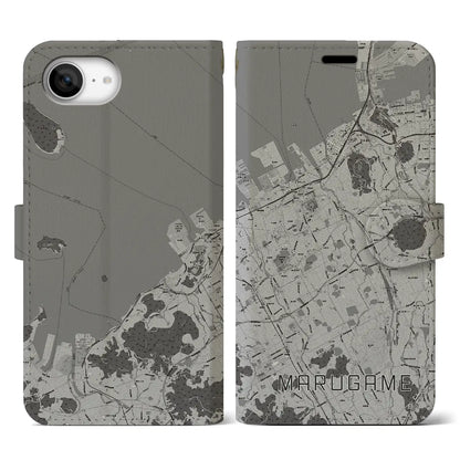 【丸亀（香川県）】地図柄iPhoneケース（手帳タイプ）