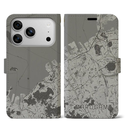 【丸亀（香川県）】地図柄iPhoneケース（手帳タイプ）