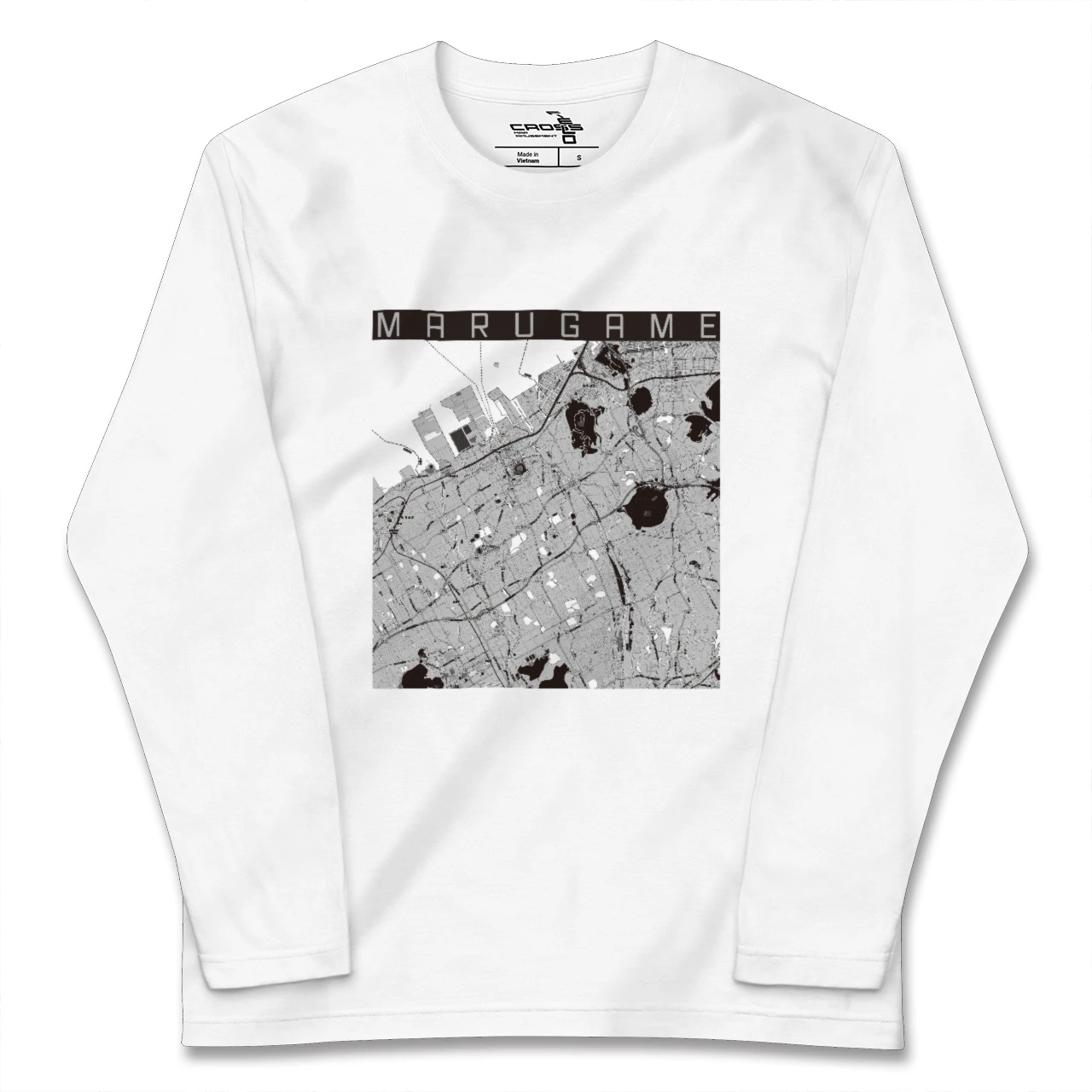 【丸亀（香川県）】地図柄ロングスリーブTシャツ