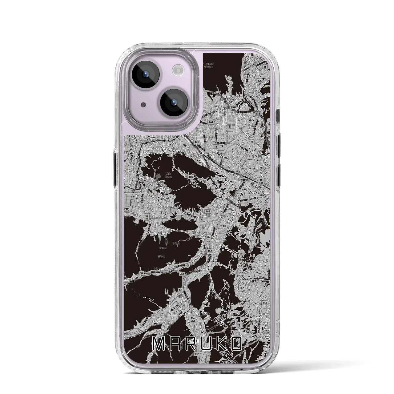 【丸子（長野県）】地図柄iPhoneケース（MagSafeタイプ）