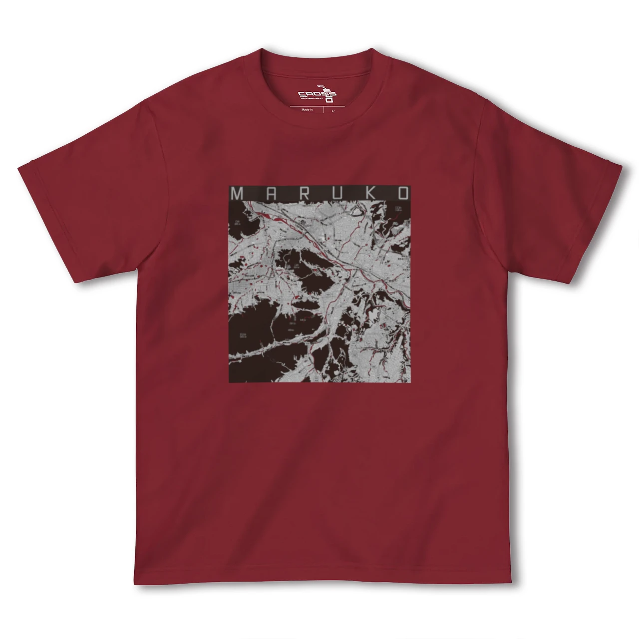 【丸子（長野県）】地図柄ヘビーウェイトTシャツ