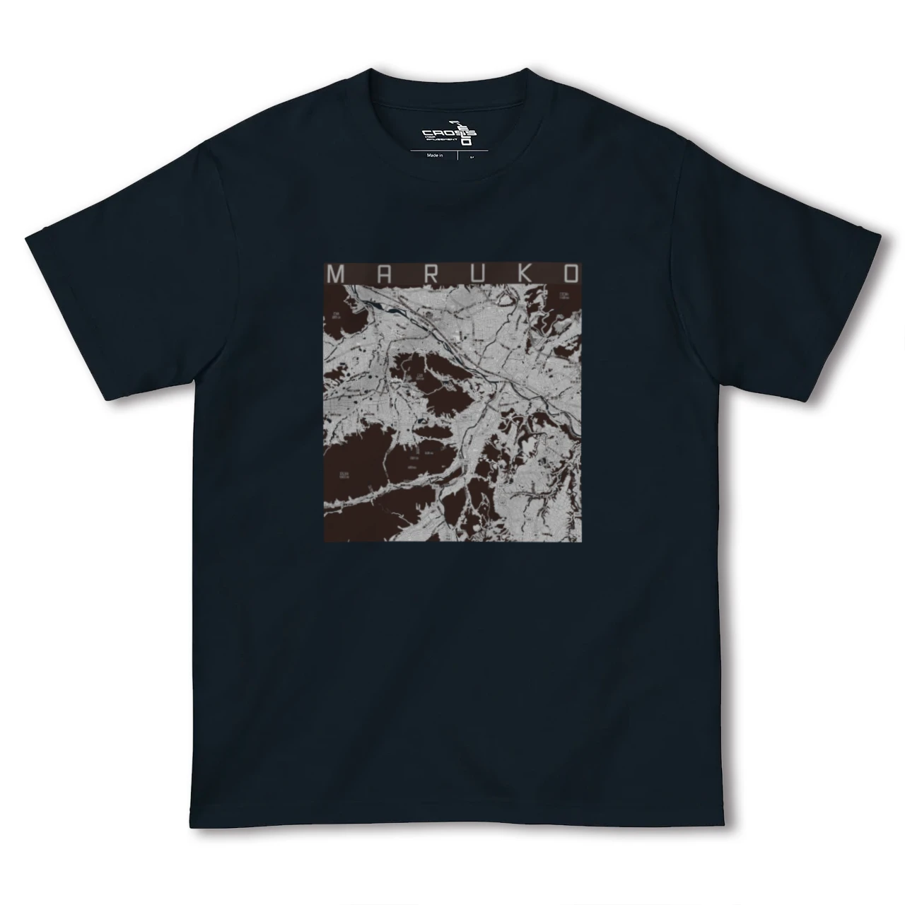 【丸子（長野県）】地図柄ヘビーウェイトTシャツ