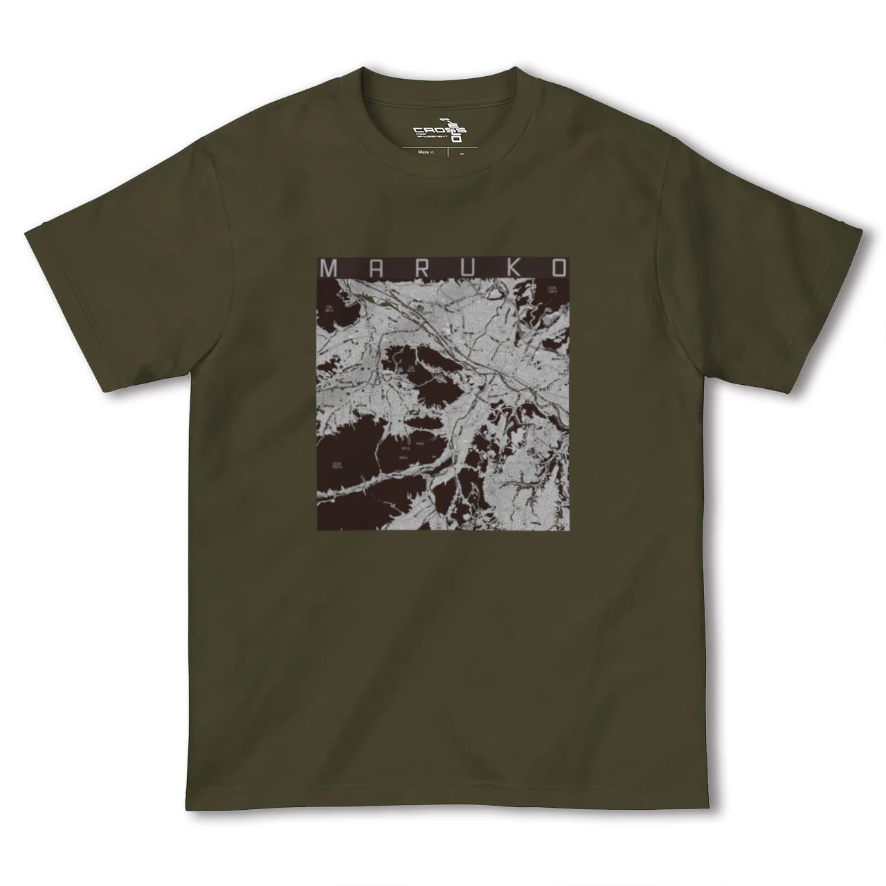 【丸子（長野県）】地図柄ヘビーウェイトTシャツ