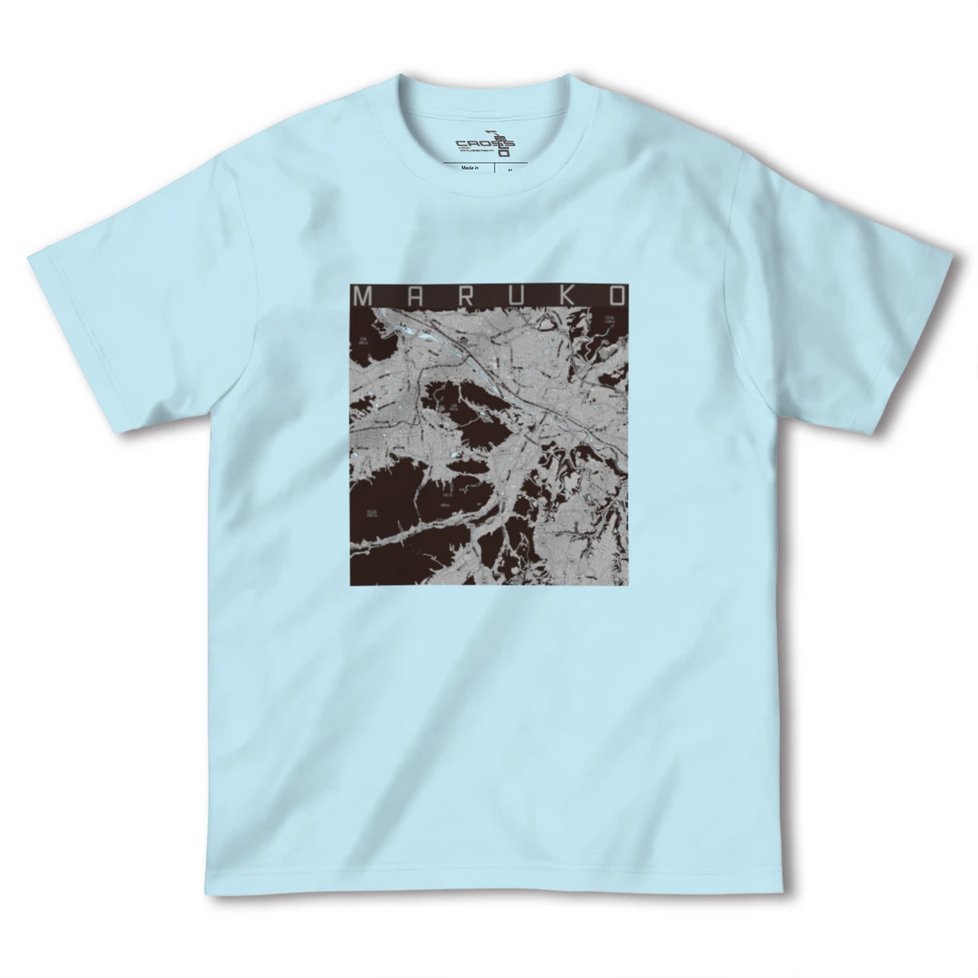 【丸子（長野県）】地図柄ヘビーウェイトTシャツ
