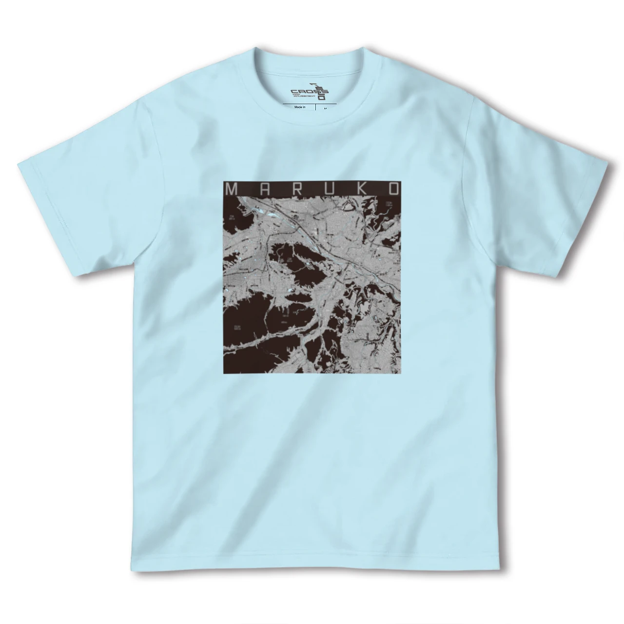 【丸子（長野県）】地図柄ヘビーウェイトTシャツ