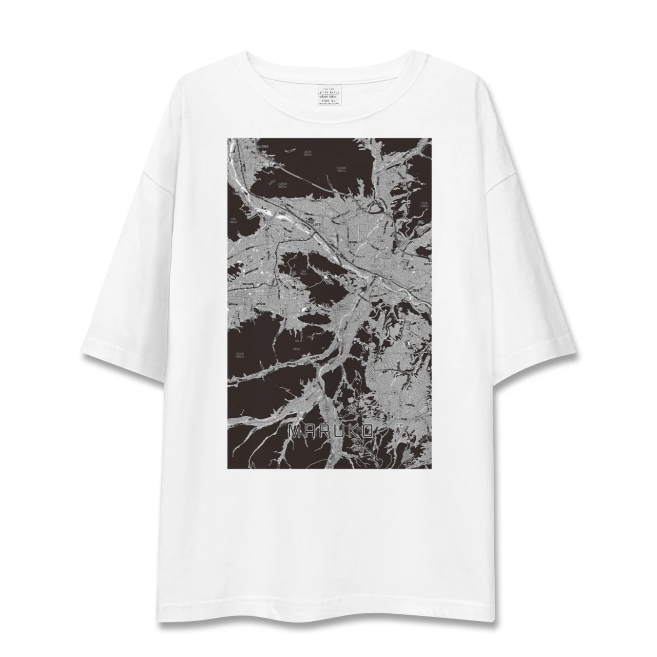 【丸子（長野県）】地図柄ビッグシルエットTシャツ