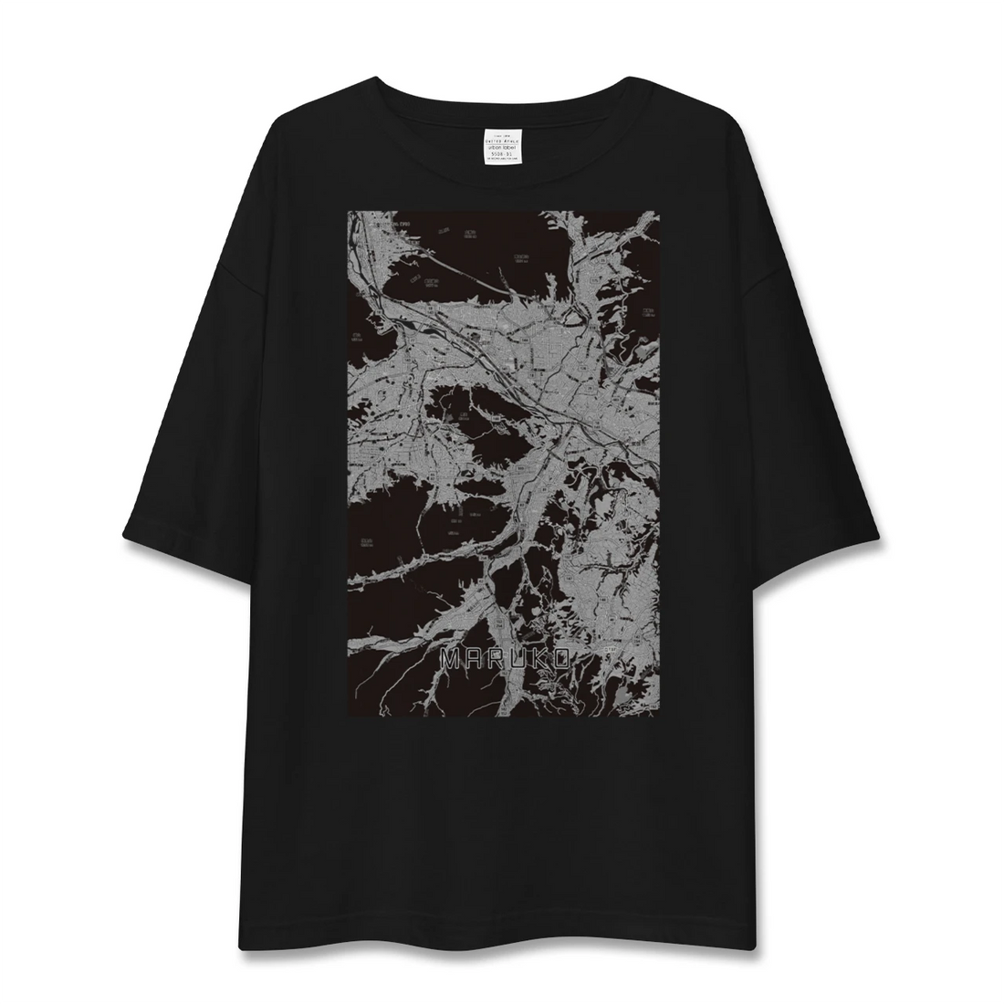 【丸子（長野県）】地図柄ビッグシルエットTシャツ