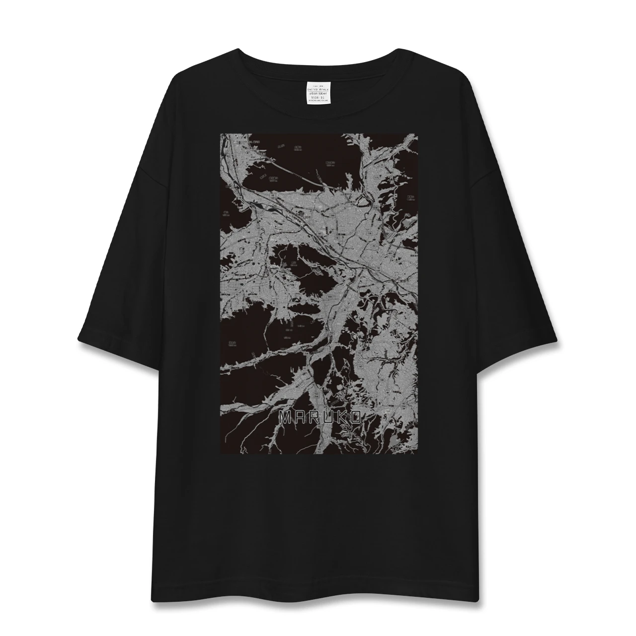 【丸子（長野県）】地図柄ビッグシルエットTシャツ