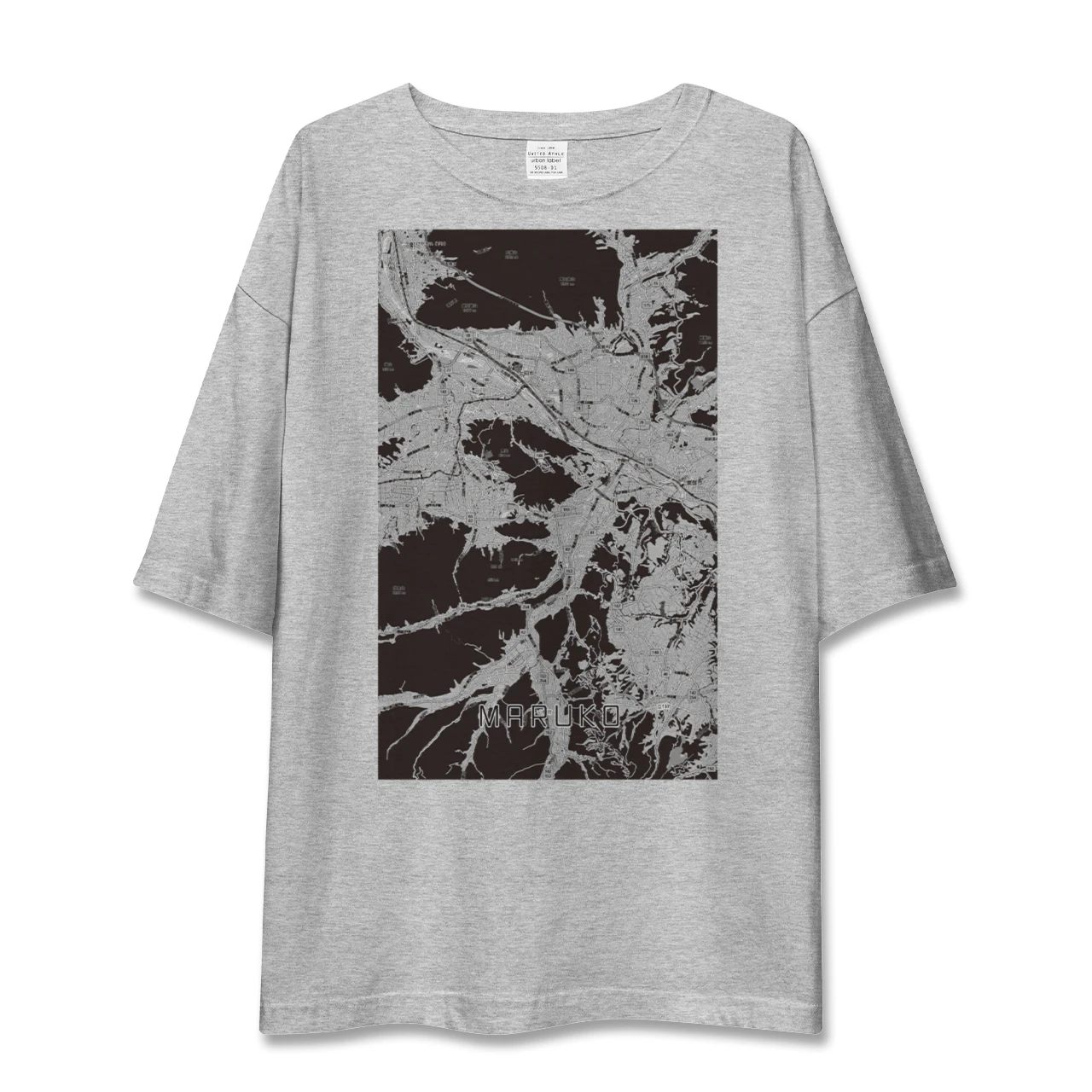 【丸子（長野県）】地図柄ビッグシルエットTシャツ