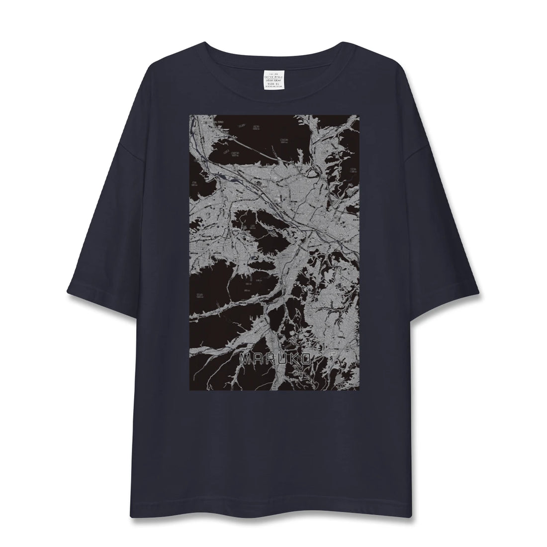 【丸子(長野県)】地図柄ビッグシルエットTシャツ