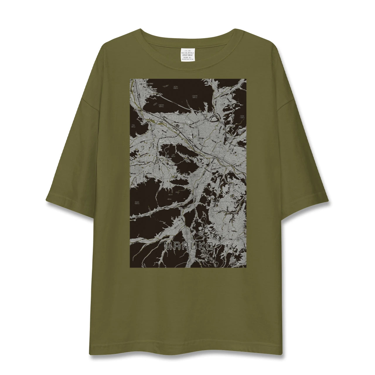 【丸子（長野県）】地図柄ビッグシルエットTシャツ