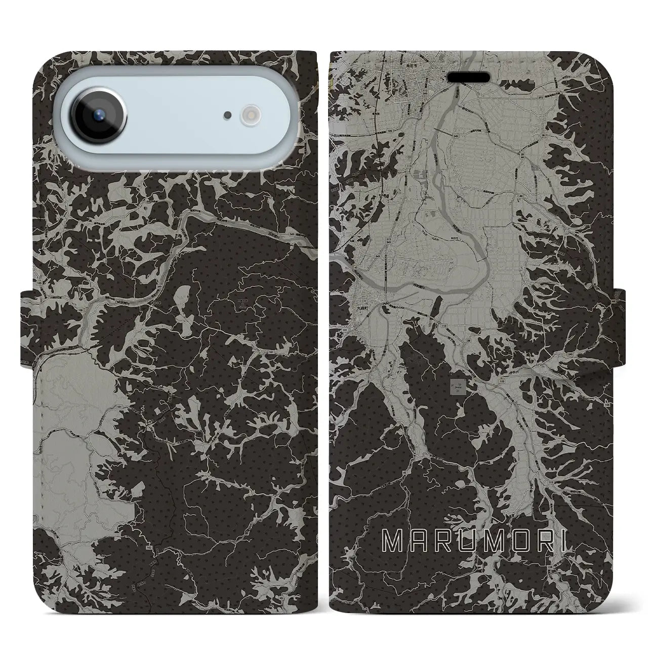 【丸森（宮城県）】地図柄iPhoneケース（手帳タイプ）