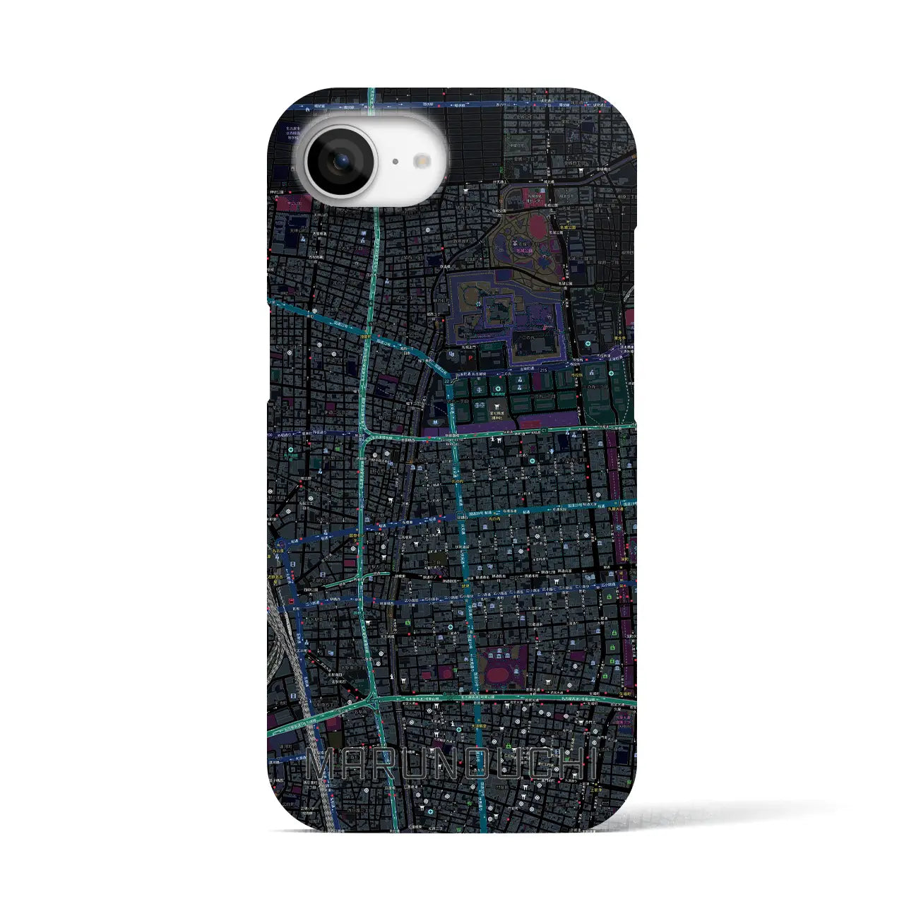 【丸の内（愛知県）】地図柄iPhoneケース（バックカバータイプ）