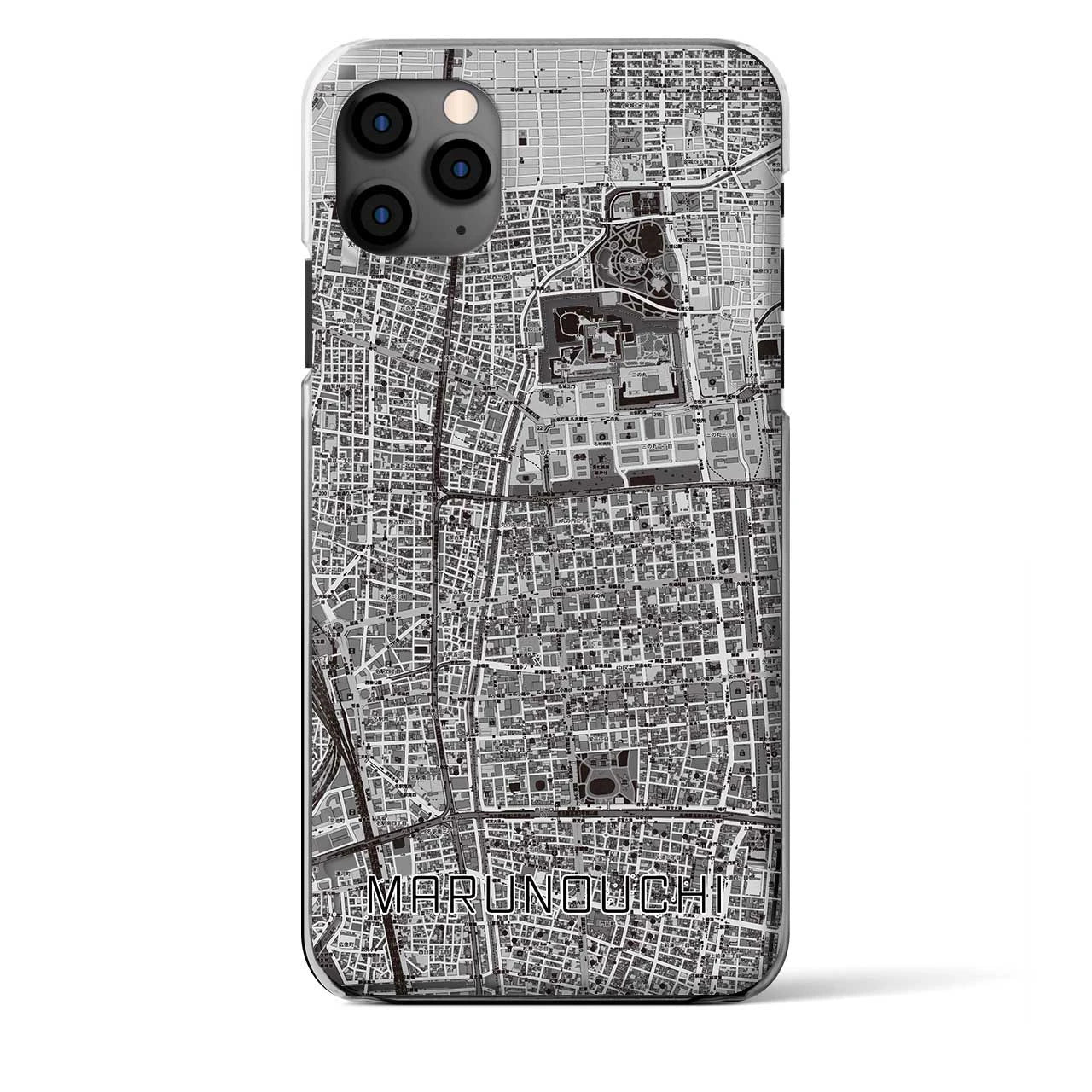 【丸の内（愛知県）】地図柄iPhoneケース（クリアタイプ）