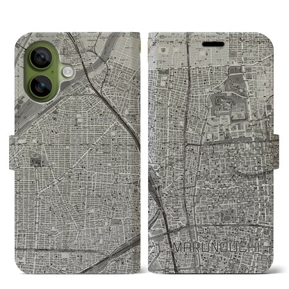 【丸の内（愛知県）】地図柄iPhoneケース（手帳タイプ）