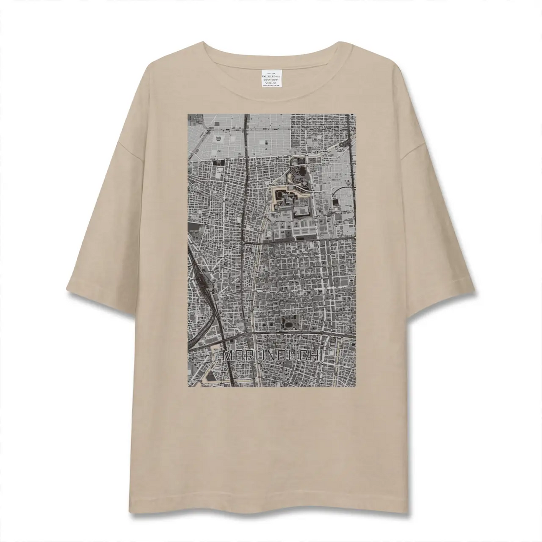【丸の内（愛知県）】地図柄ビッグシルエットTシャツ