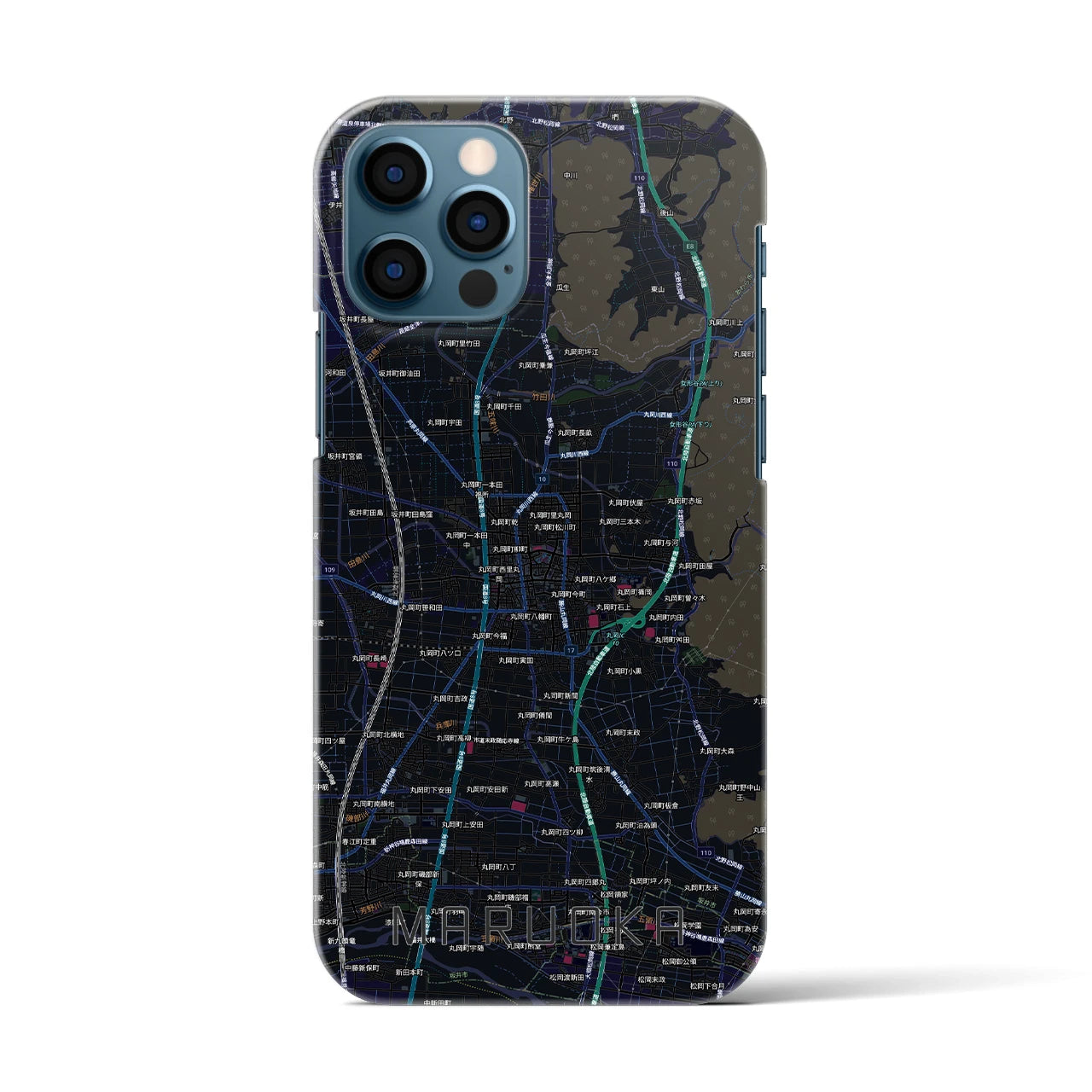 【丸岡（福井県）】地図柄iPhoneケース（バックカバータイプ）