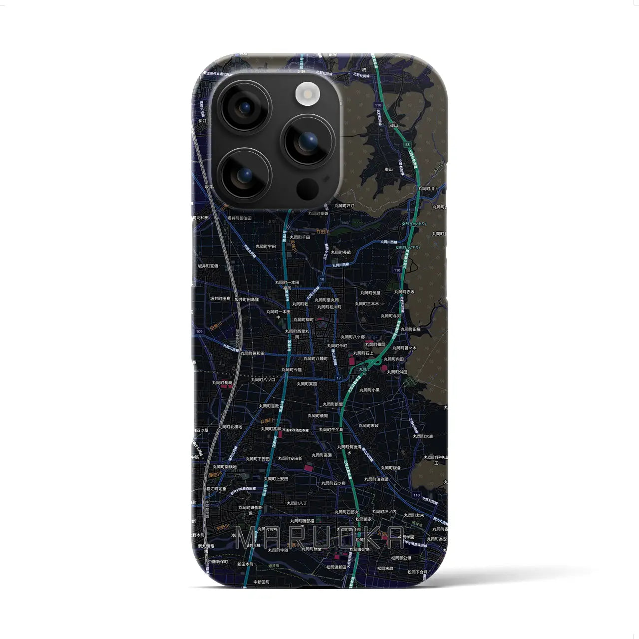 【丸岡（福井県）】地図柄iPhoneケース（バックカバータイプ）