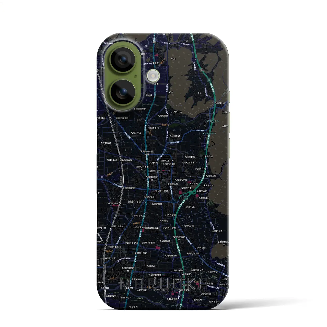 【丸岡（福井県）】地図柄iPhoneケース（バックカバータイプ）