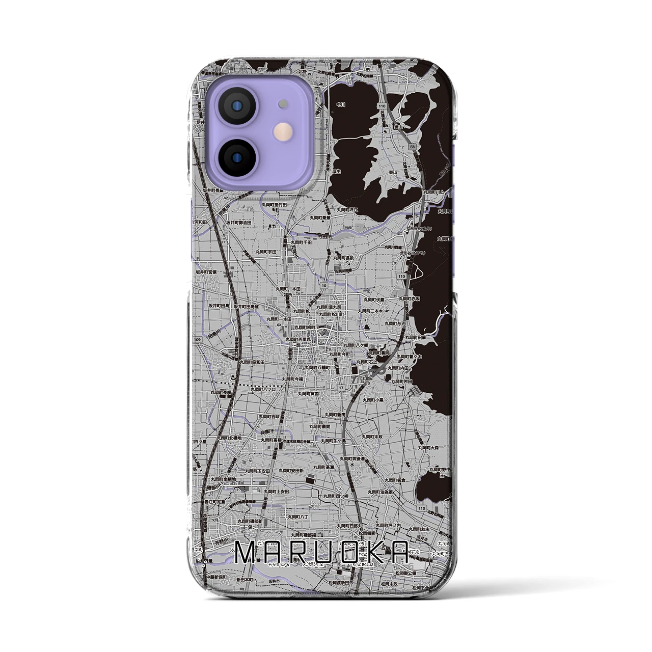 【丸岡（福井県）】地図柄iPhoneケース（クリアタイプ）