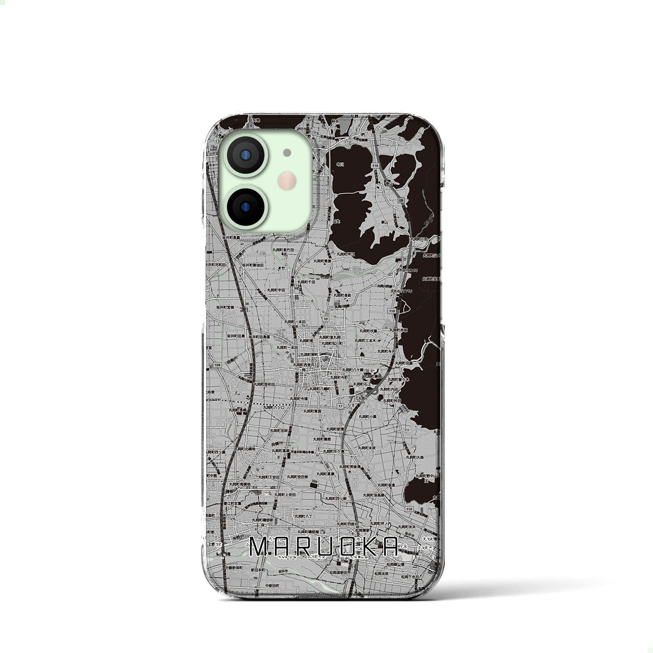 【丸岡（福井県）】地図柄iPhoneケース（クリアタイプ）