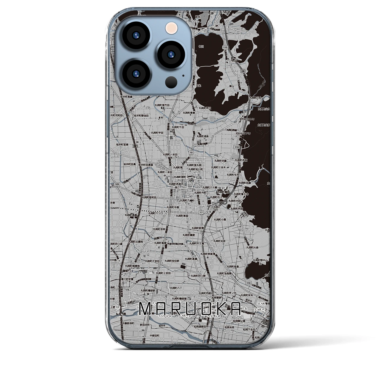 【丸岡（福井県）】地図柄iPhoneケース（クリアタイプ）