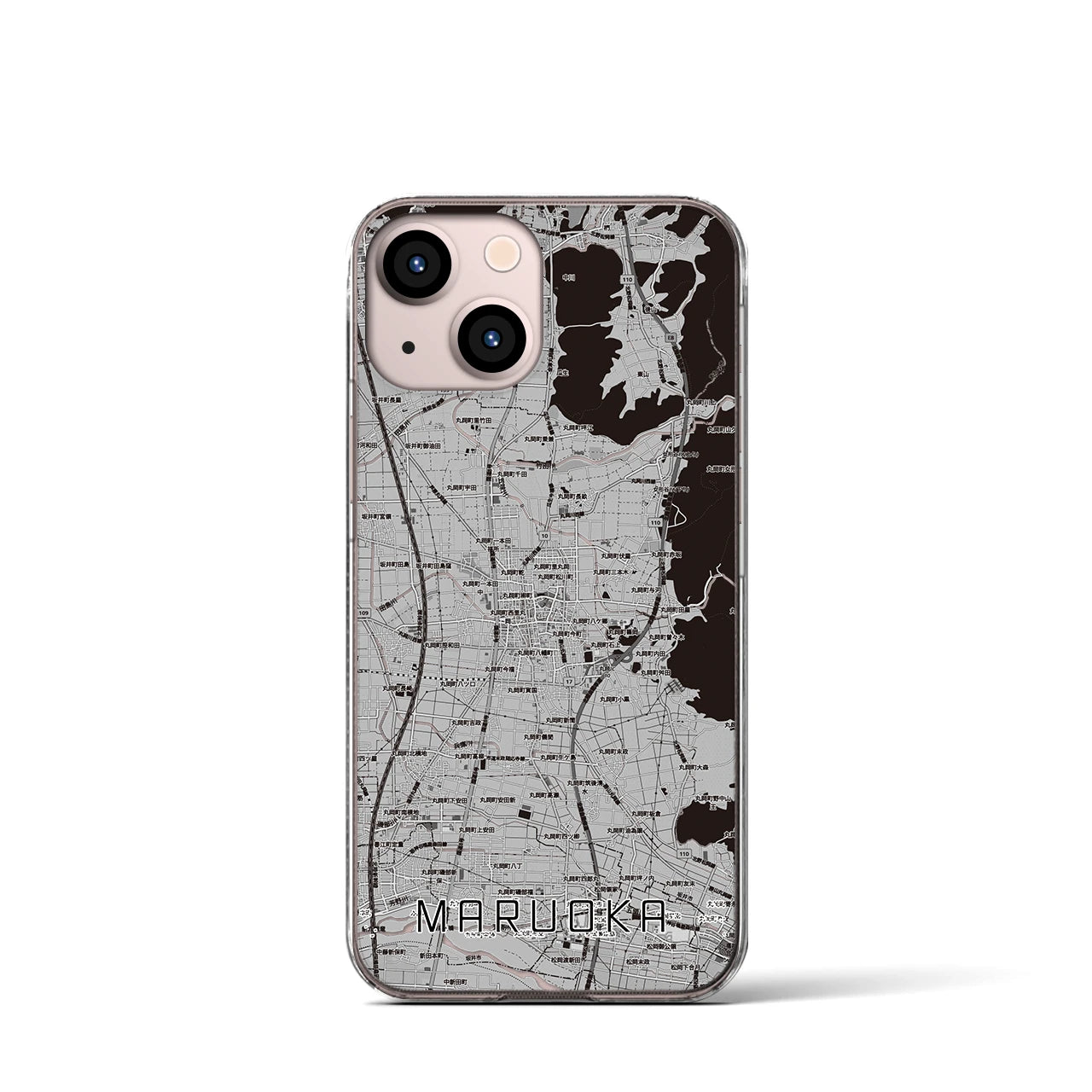 【丸岡（福井県）】地図柄iPhoneケース（クリアタイプ）