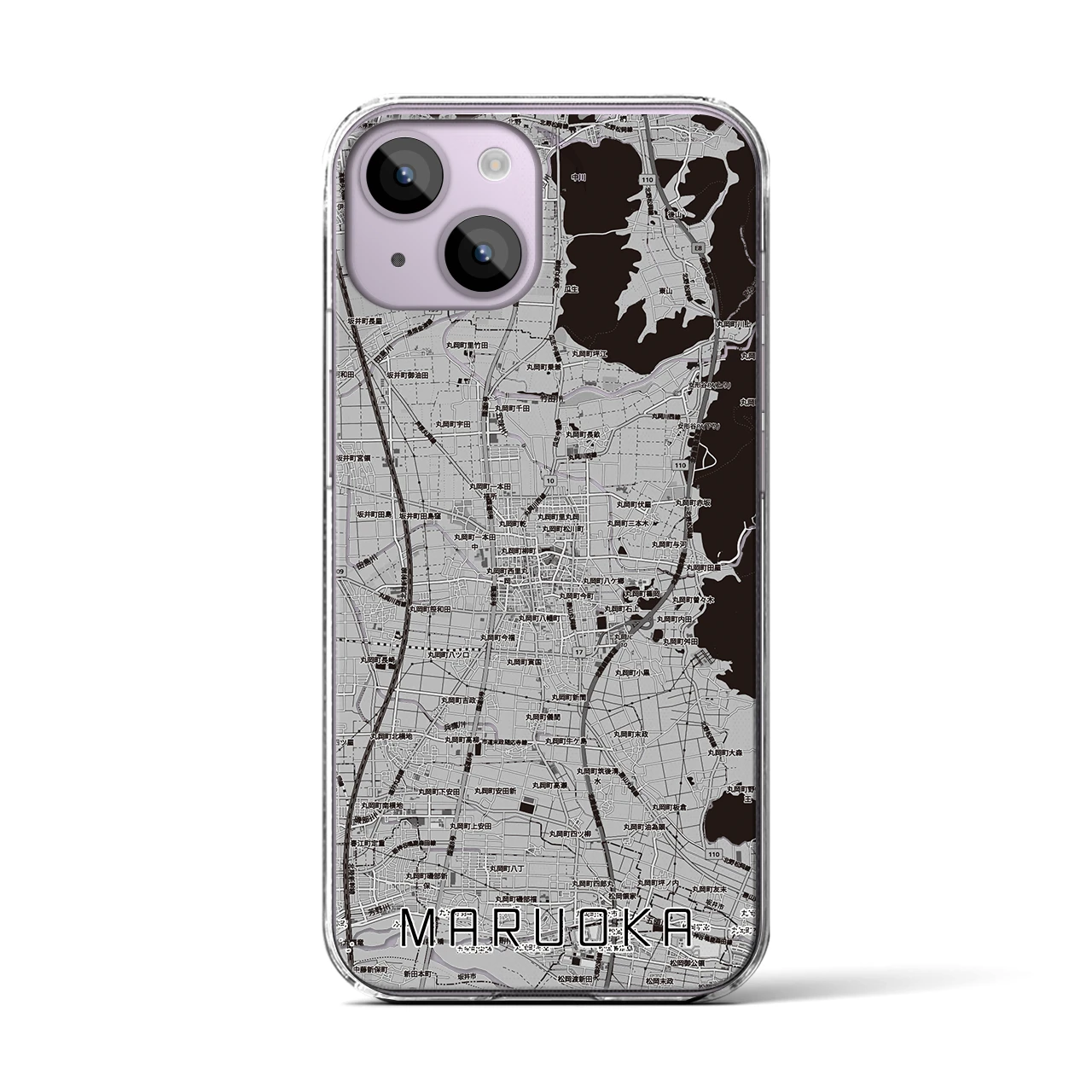 【丸岡（福井県）】地図柄iPhoneケース（クリアタイプ）