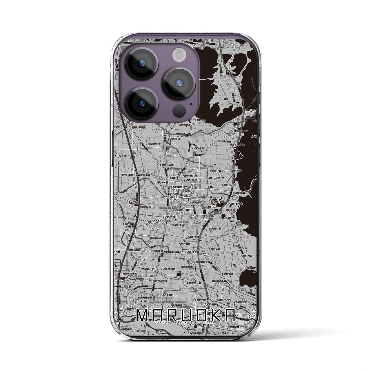 【丸岡（福井県）】地図柄iPhoneケース（クリアタイプ）