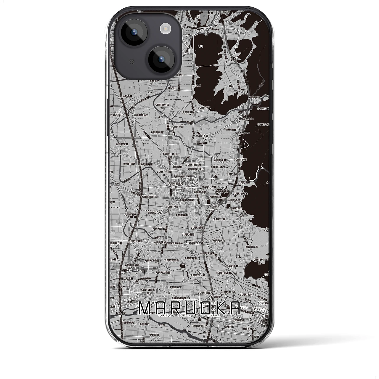 【丸岡（福井県）】地図柄iPhoneケース（クリアタイプ）