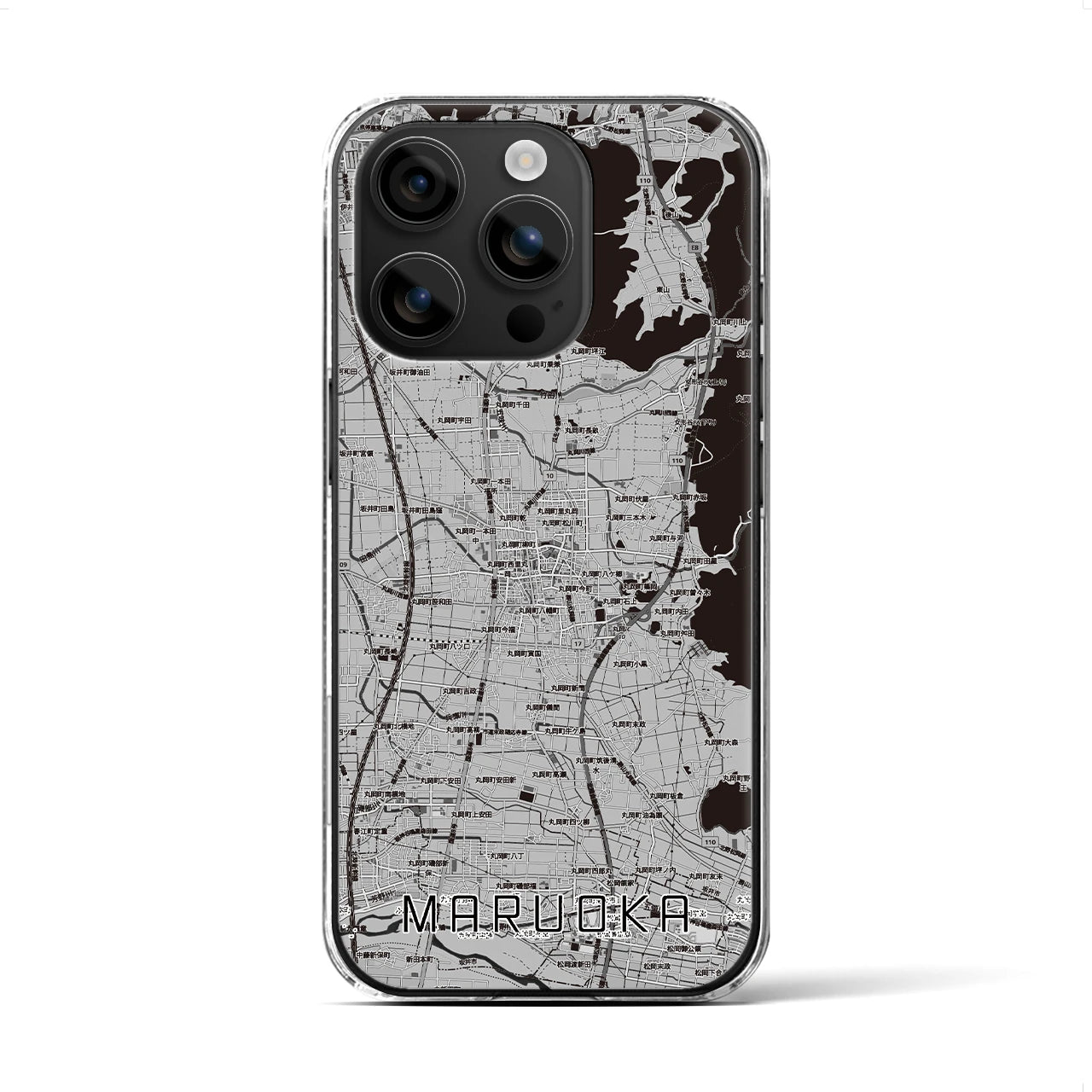 【丸岡（福井県）】地図柄iPhoneケース（クリアタイプ）