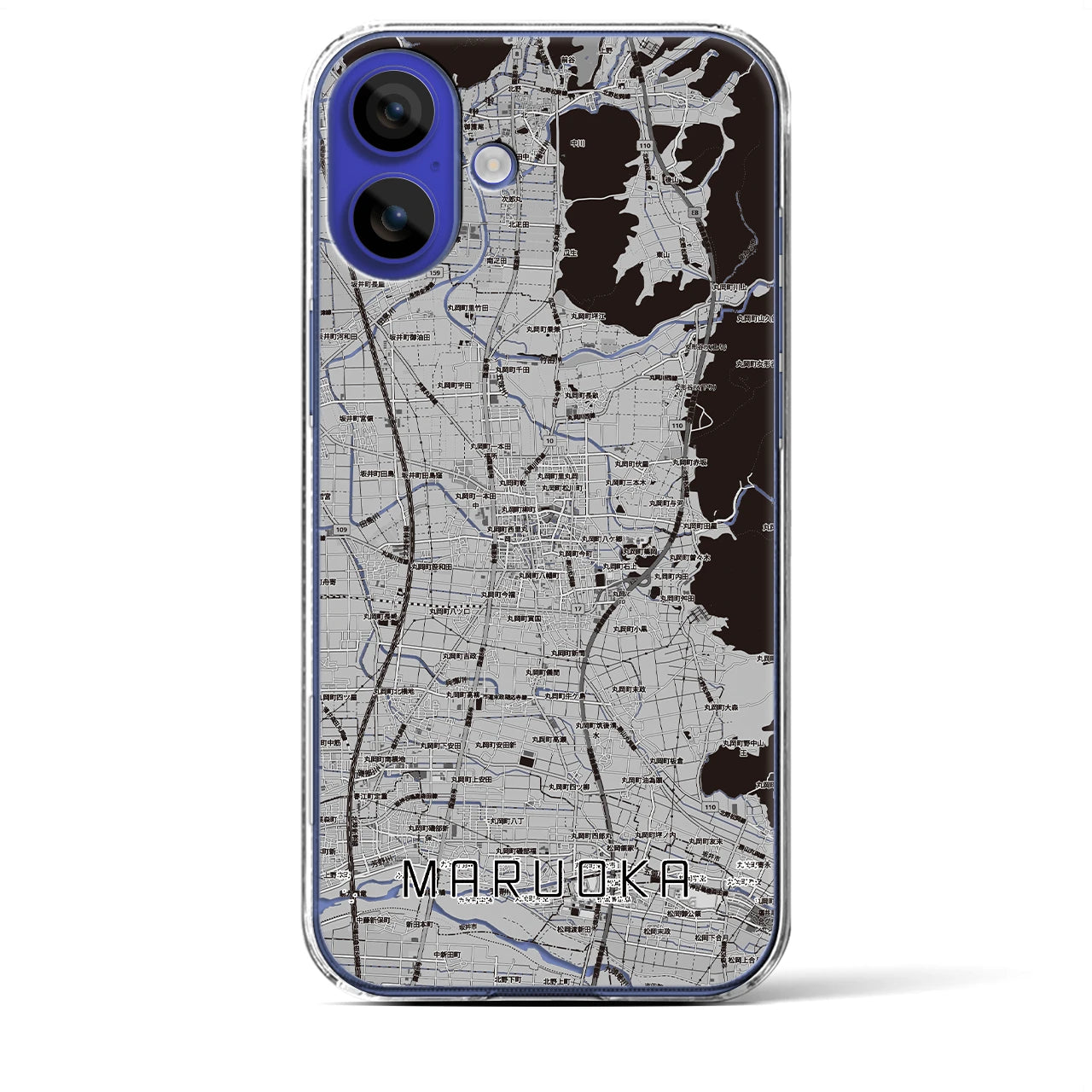 【丸岡（福井県）】地図柄iPhoneケース（クリアタイプ）