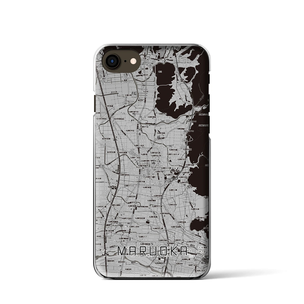 【丸岡（福井県）】地図柄iPhoneケース（クリアタイプ）