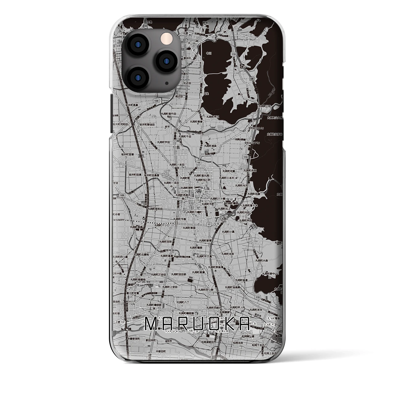 【丸岡（福井県）】地図柄iPhoneケース（クリアタイプ）