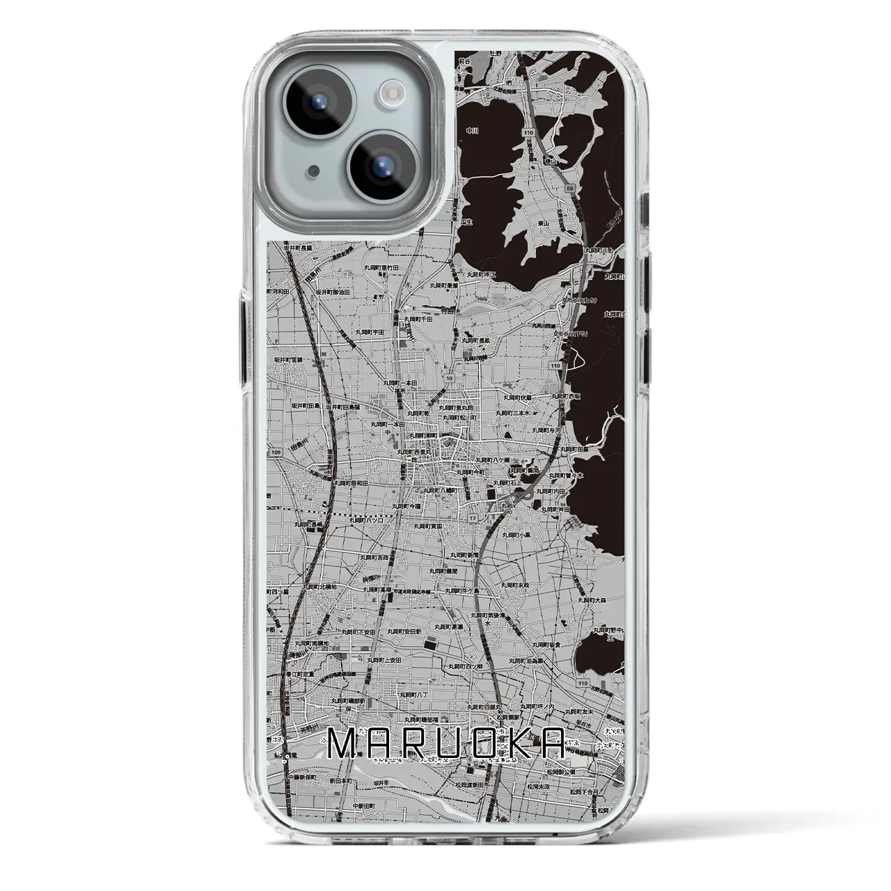 【丸岡（福井県）】地図柄iPhoneケース（MagSafeタイプ）