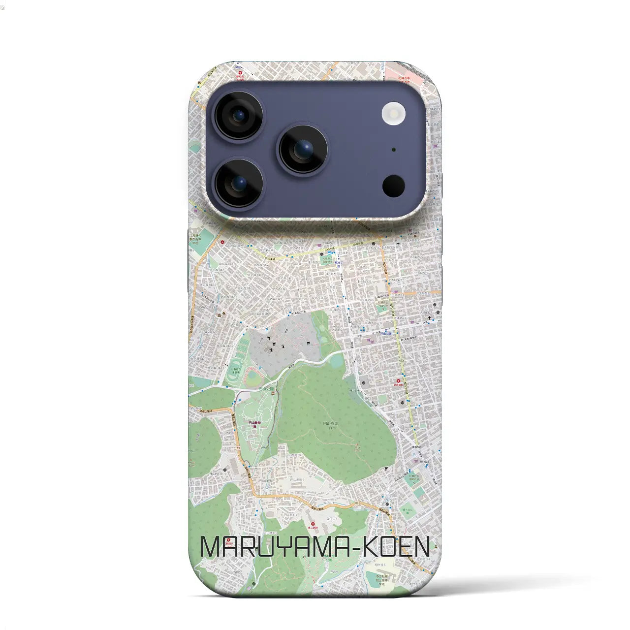 【円山公園（北海道）】地図柄iPhoneケース（バックカバータイプ）